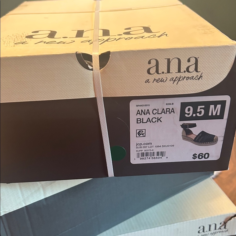 a.n.a Black Studded Platform Sandal